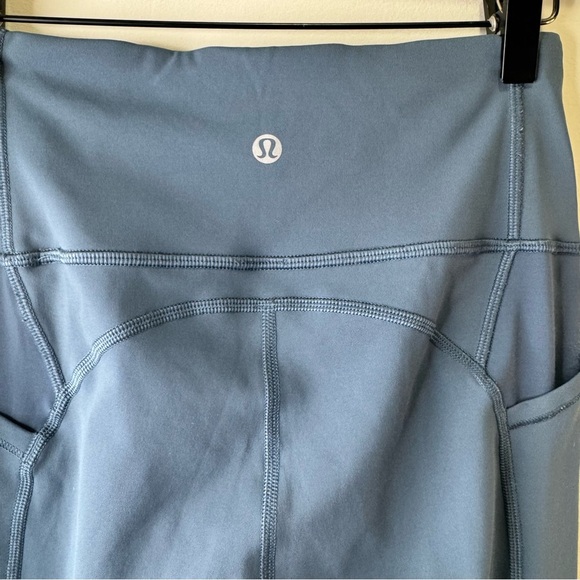 Lululemon All The Right Places Crop Blue Leggings Size 4 - Picture 11 of 14